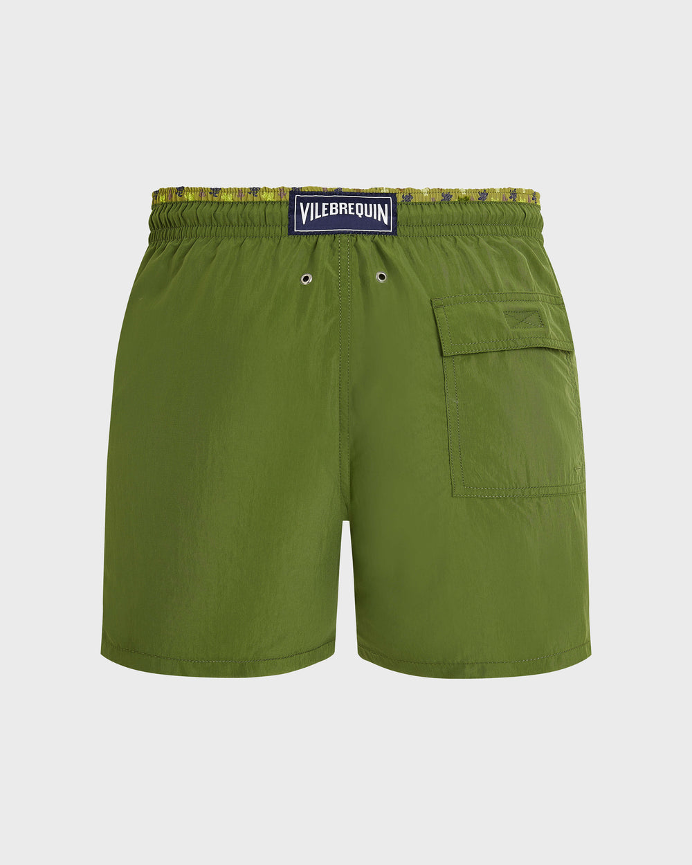 Swim Trunks Bicolor Micro Ronde des Tortues - Green Militaire / Vilebrequin Discount