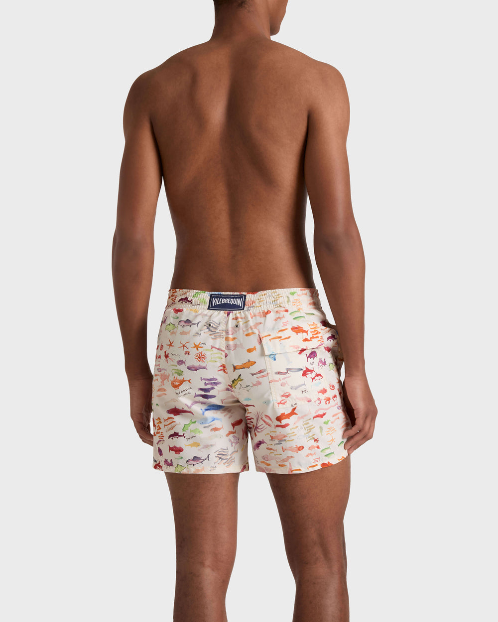 Swim Trunks Pescador - VBQ x Fabrice Hyber - White Papier / Vilebrequin For sale