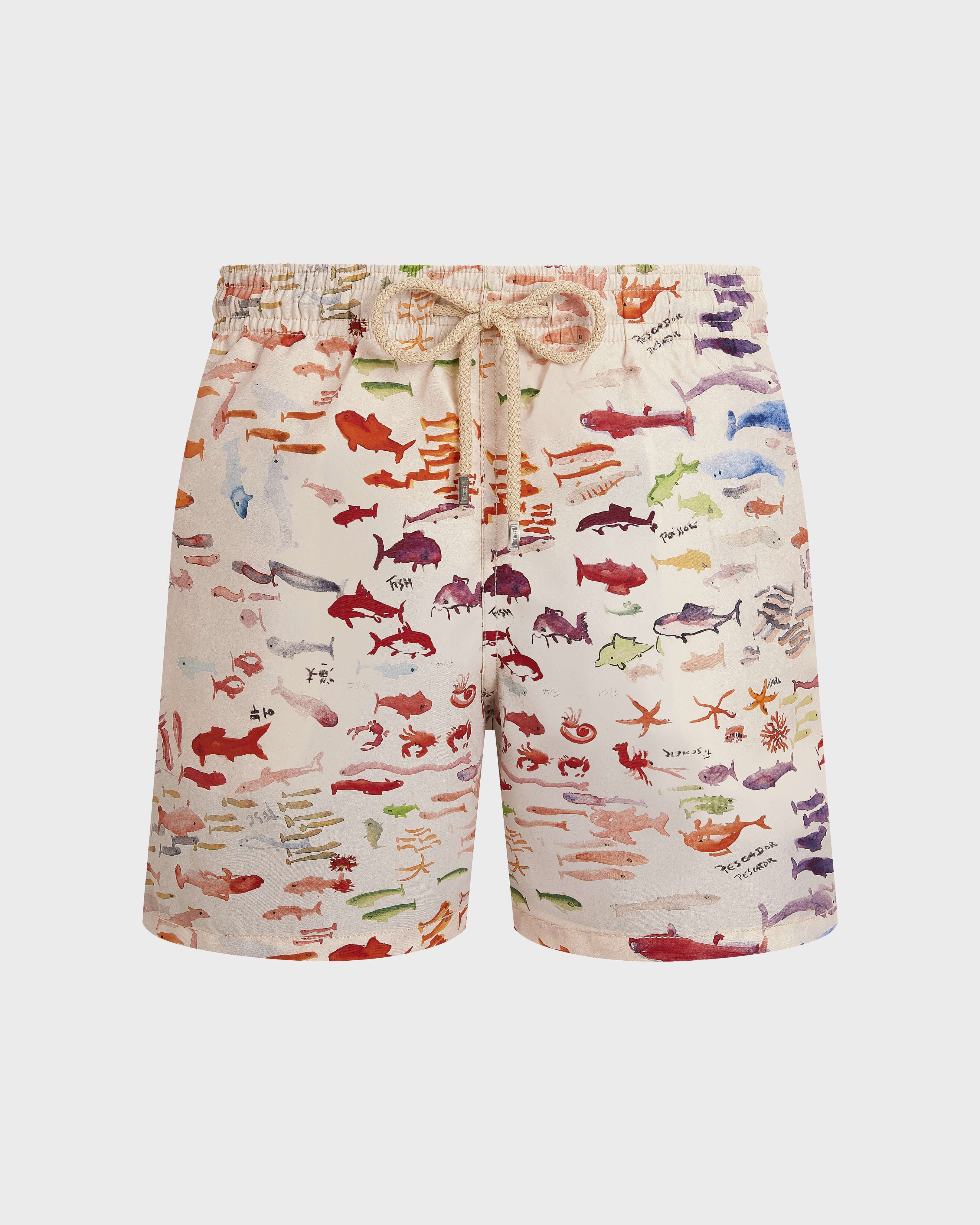 Swim Trunks Pescador - VBQ x Fabrice Hyber - White Papier / Vilebrequin For sale
