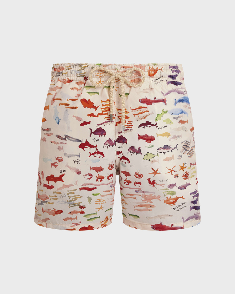 Swim Trunks Pescador - VBQ x Fabrice Hyber - White Papier / Vilebrequin For sale