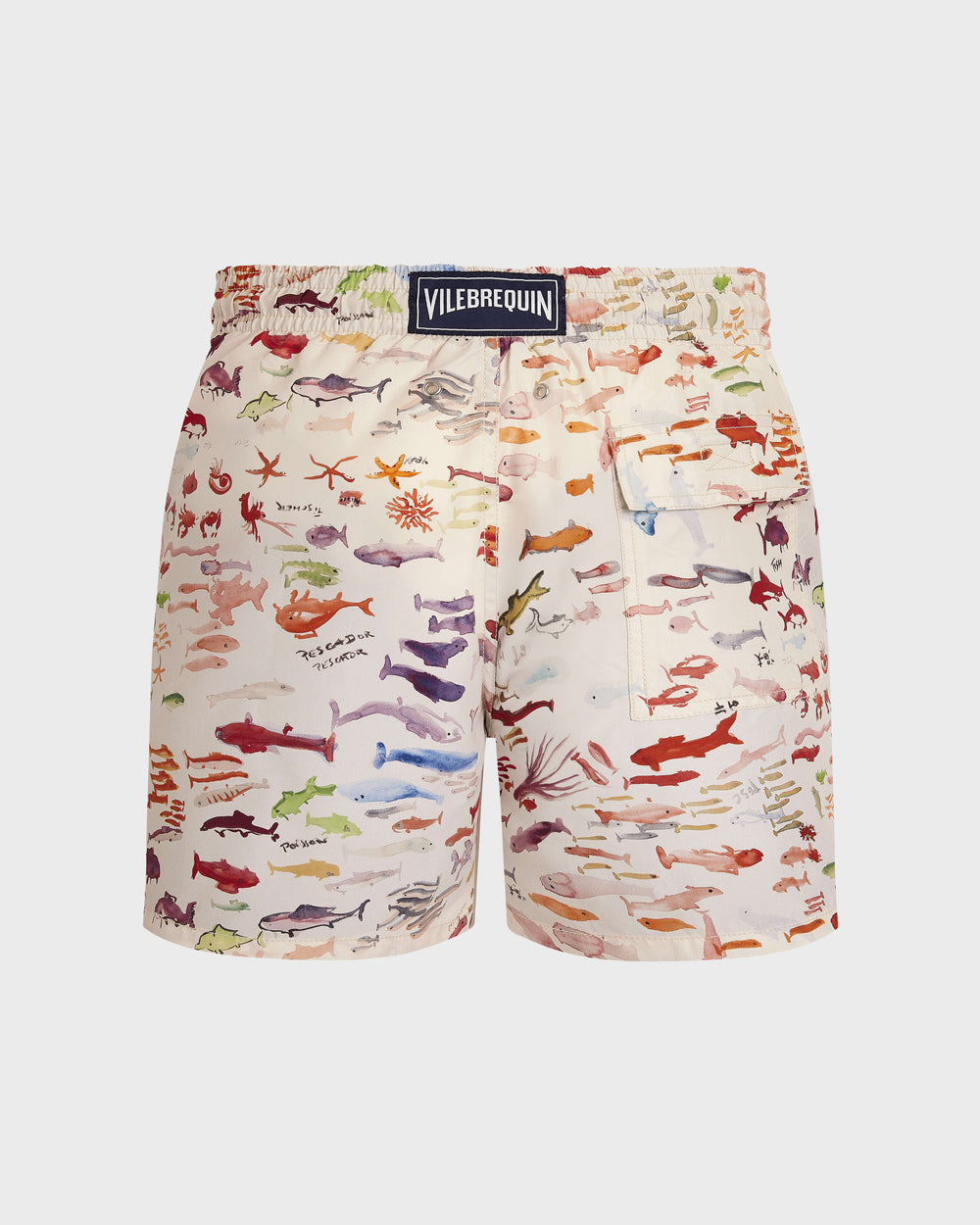 Swim Trunks Pescador - VBQ x Fabrice Hyber - White Papier / Vilebrequin For sale