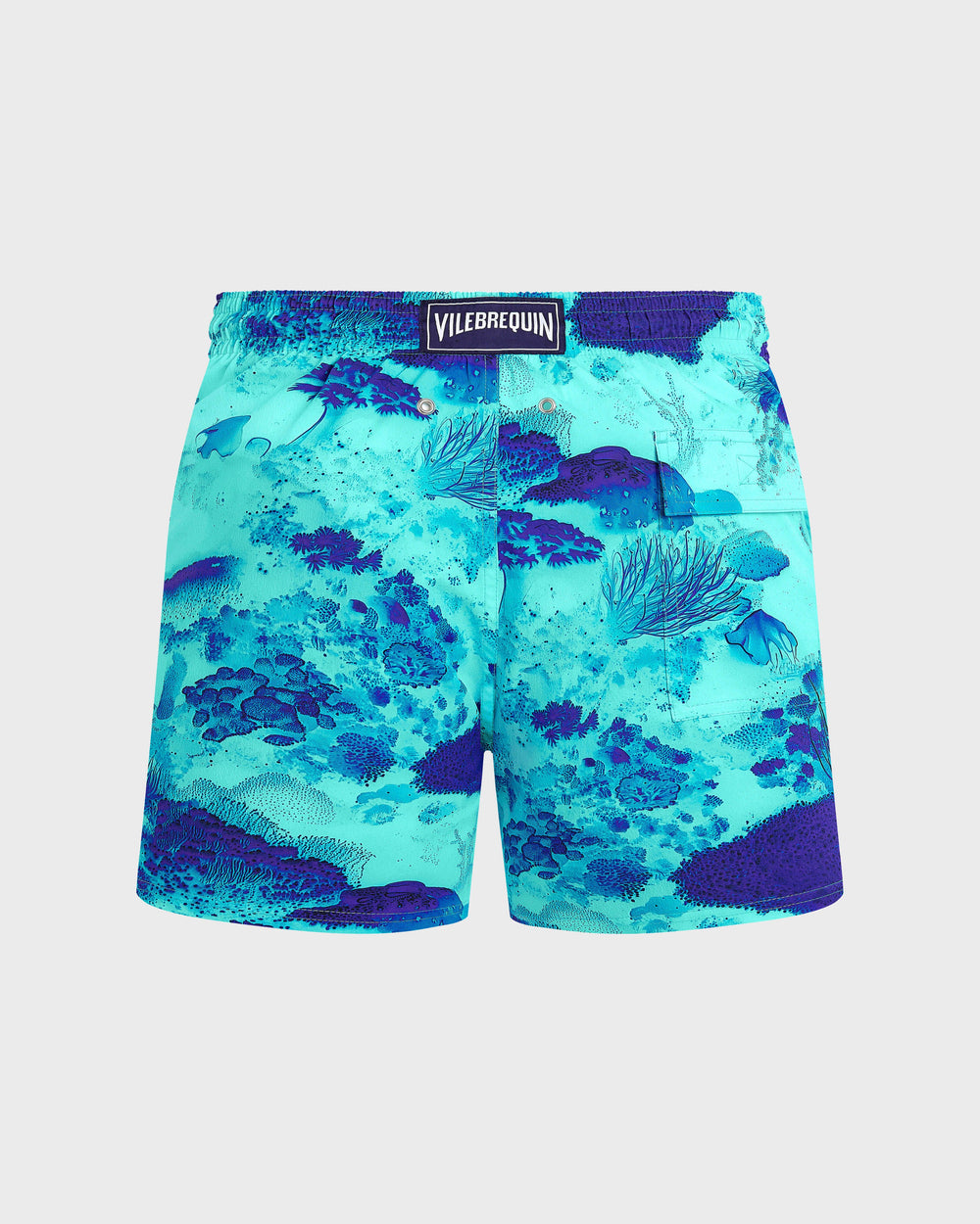 Stretch Short Swim Trunks Coral Reef - Blue Oxygene / Vilebrequin US