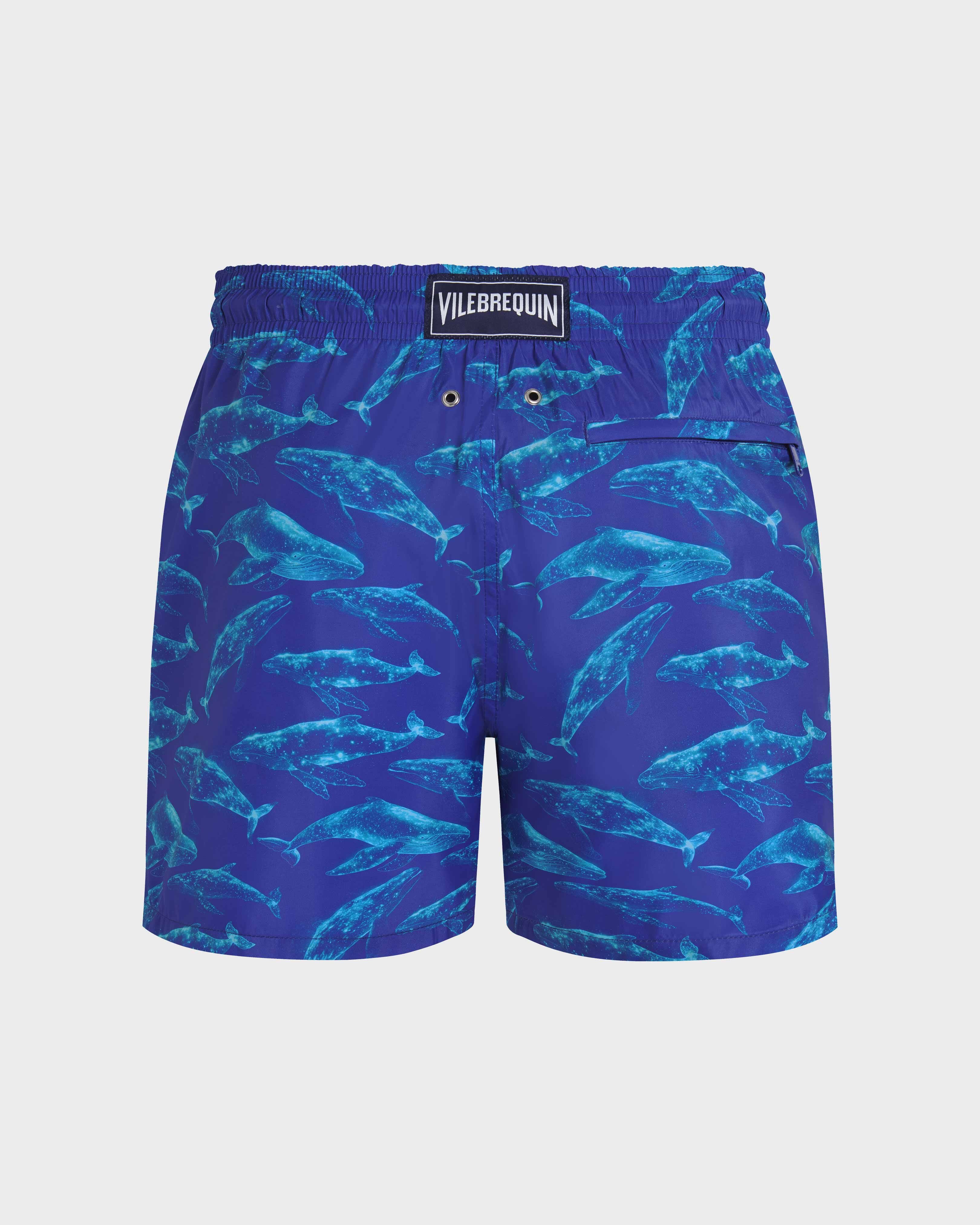 Ultra-light and packable Swim Trunks Sparkling Whales - Blue Versailles / Vilebrequin Online