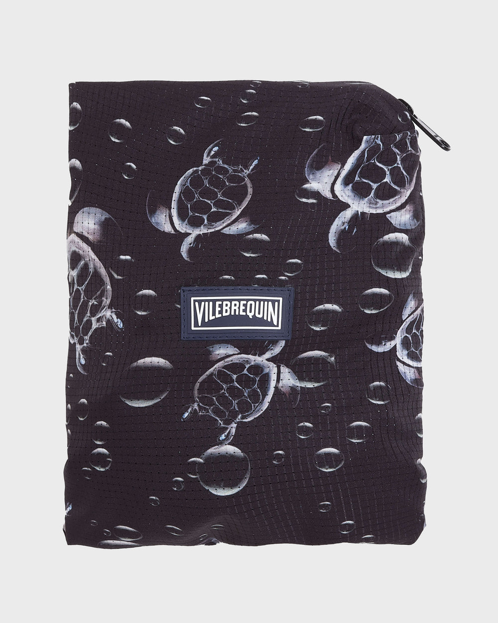 Micro-Perforated Ultra-light and packable Swim Trunks Bubble Turtles 3D - Black / Vilebrequin Sale