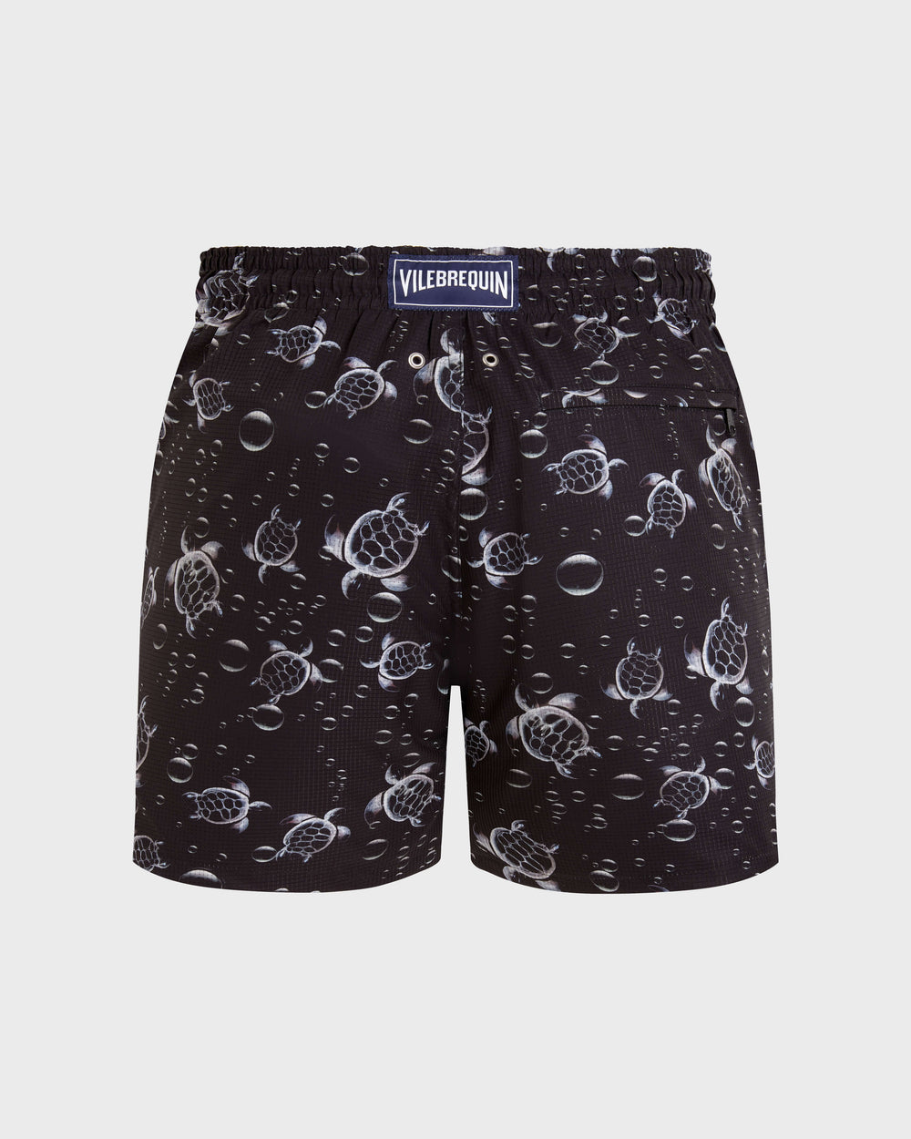 Micro-Perforated Ultra-light and packable Swim Trunks Bubble Turtles 3D - Black / Vilebrequin Sale