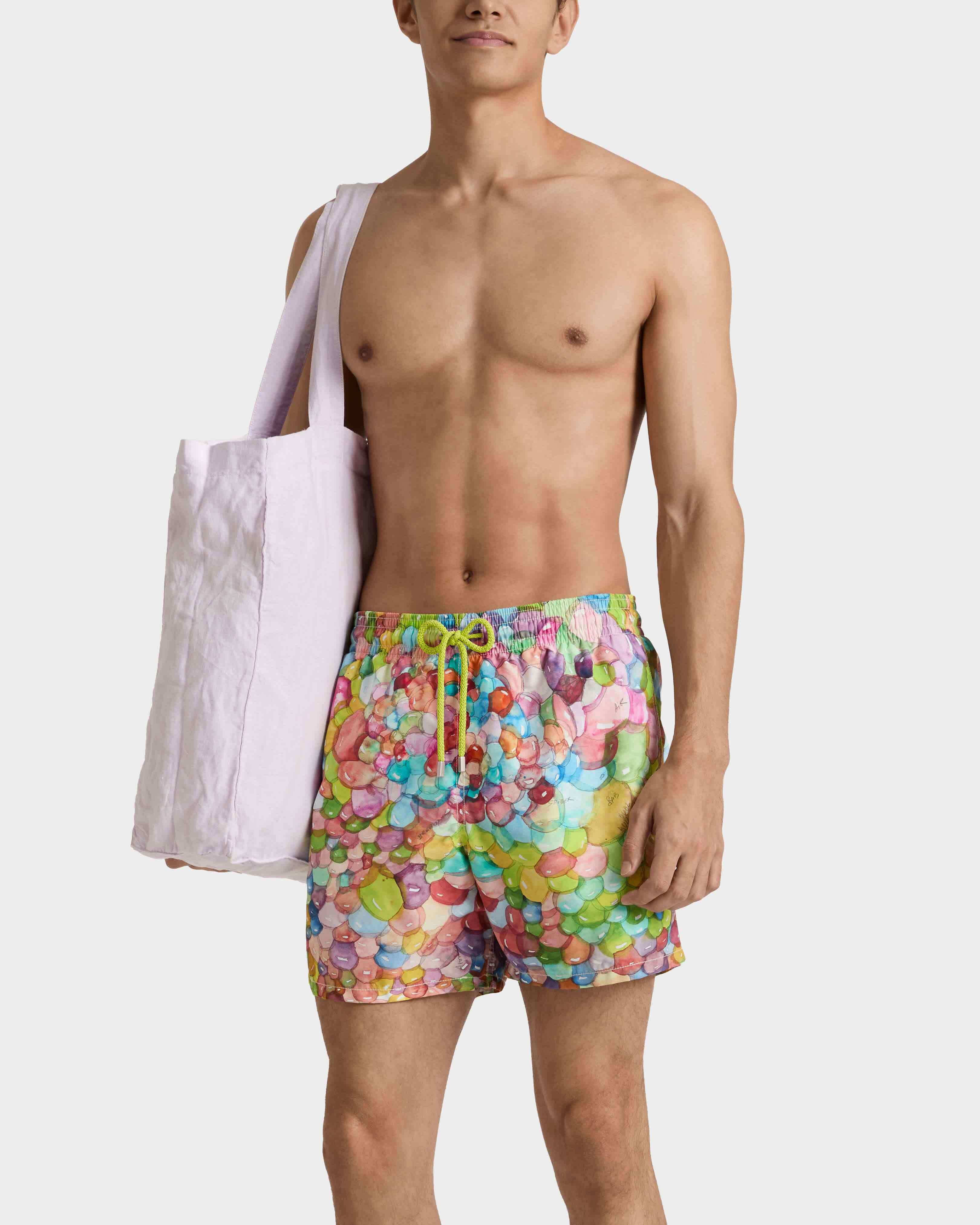 Swim Trunks Multi Bubbles - VBQ x Fabrice Hyber - White Papier / Vilebrequin On sale