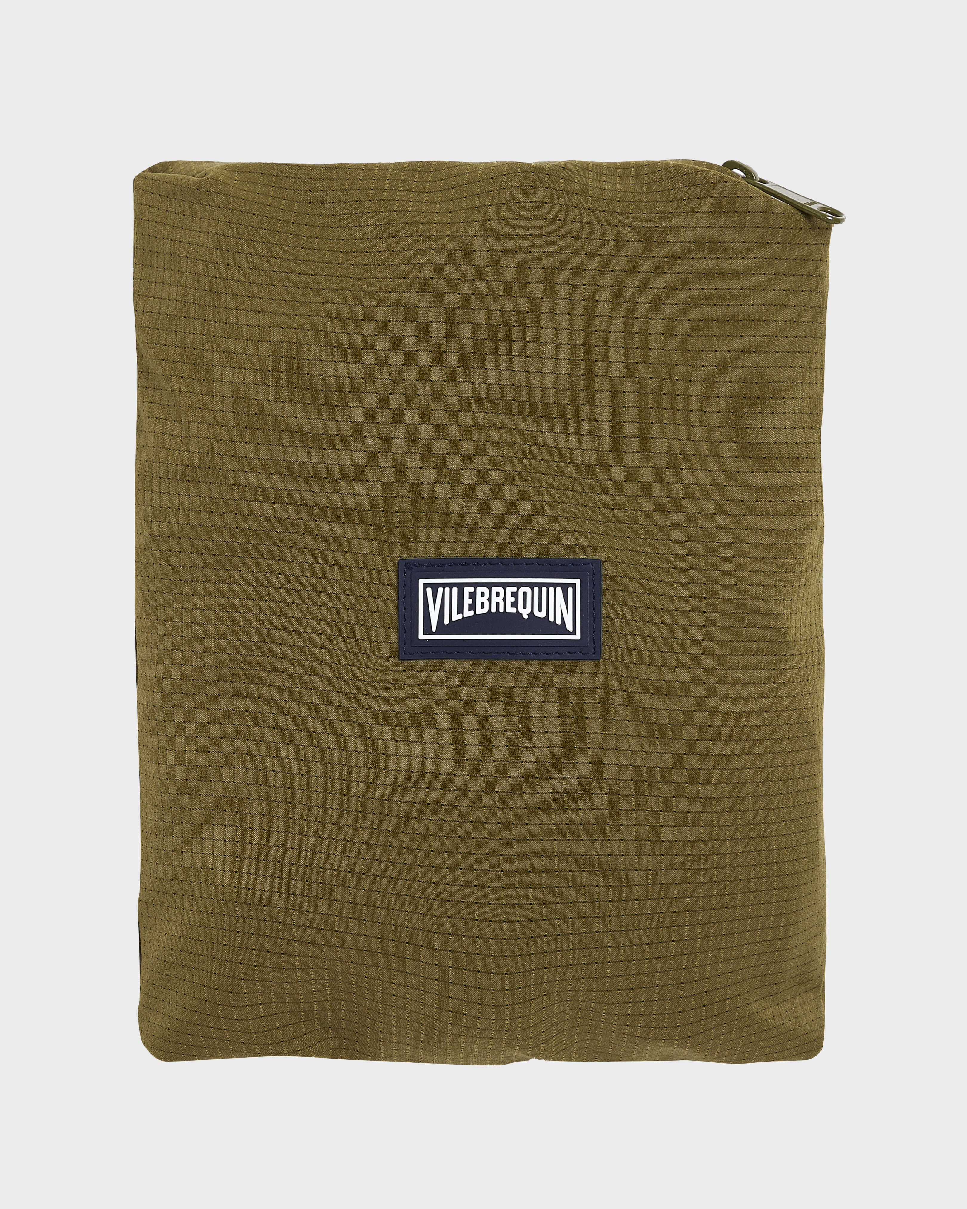 Micro-Perforated Ultra-Light and Packable Swim Trunks Solid - Green Khaki / Vilebrequin Discount