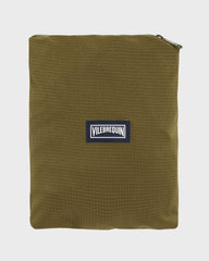 Micro-Perforated Ultra-Light and Packable Swim Trunks Solid - Green Khaki / Vilebrequin Discount