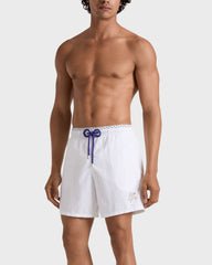 Swim Trunks Bicolor Micro Ronde des Tortues - White / Vilebrequin US