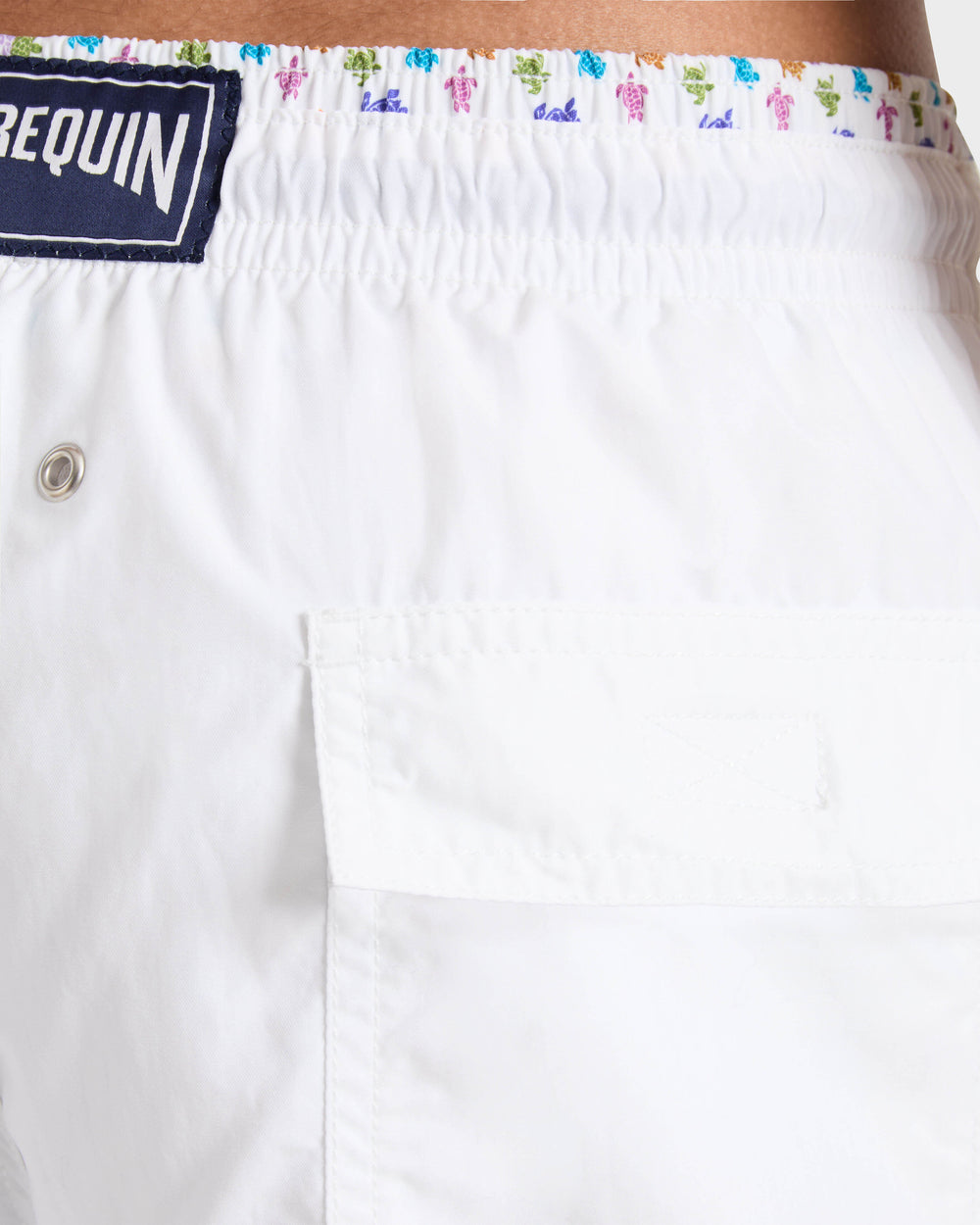 Swim Trunks Bicolor Micro Ronde des Tortues - White / Vilebrequin US