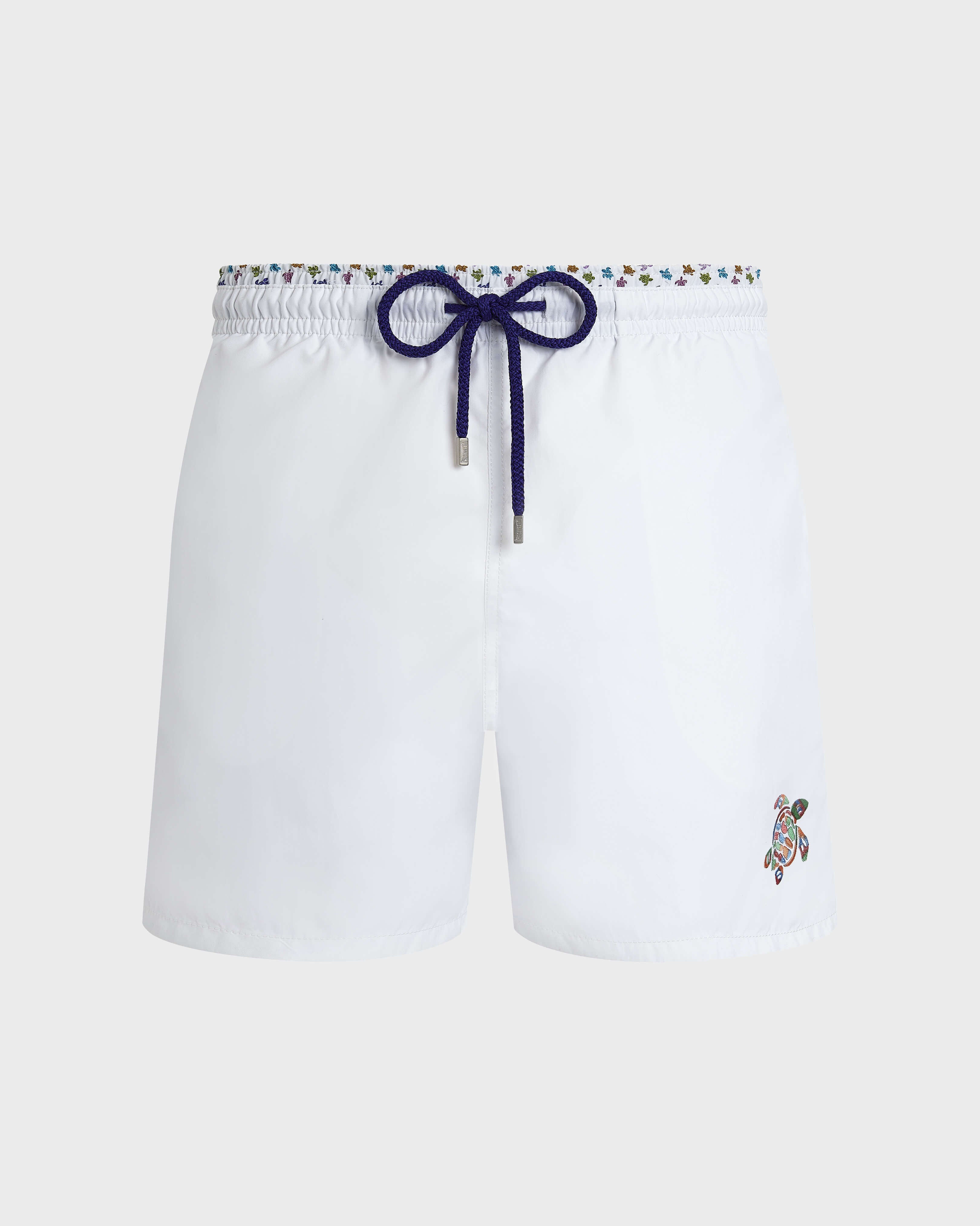 Swim Trunks Bicolor Micro Ronde des Tortues - White / Vilebrequin US