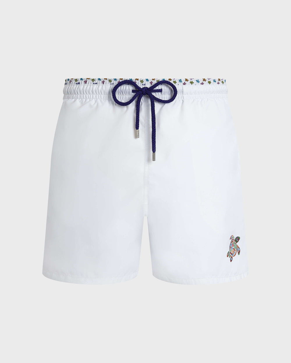 Swim Trunks Bicolor Micro Ronde des Tortues - White / Vilebrequin US