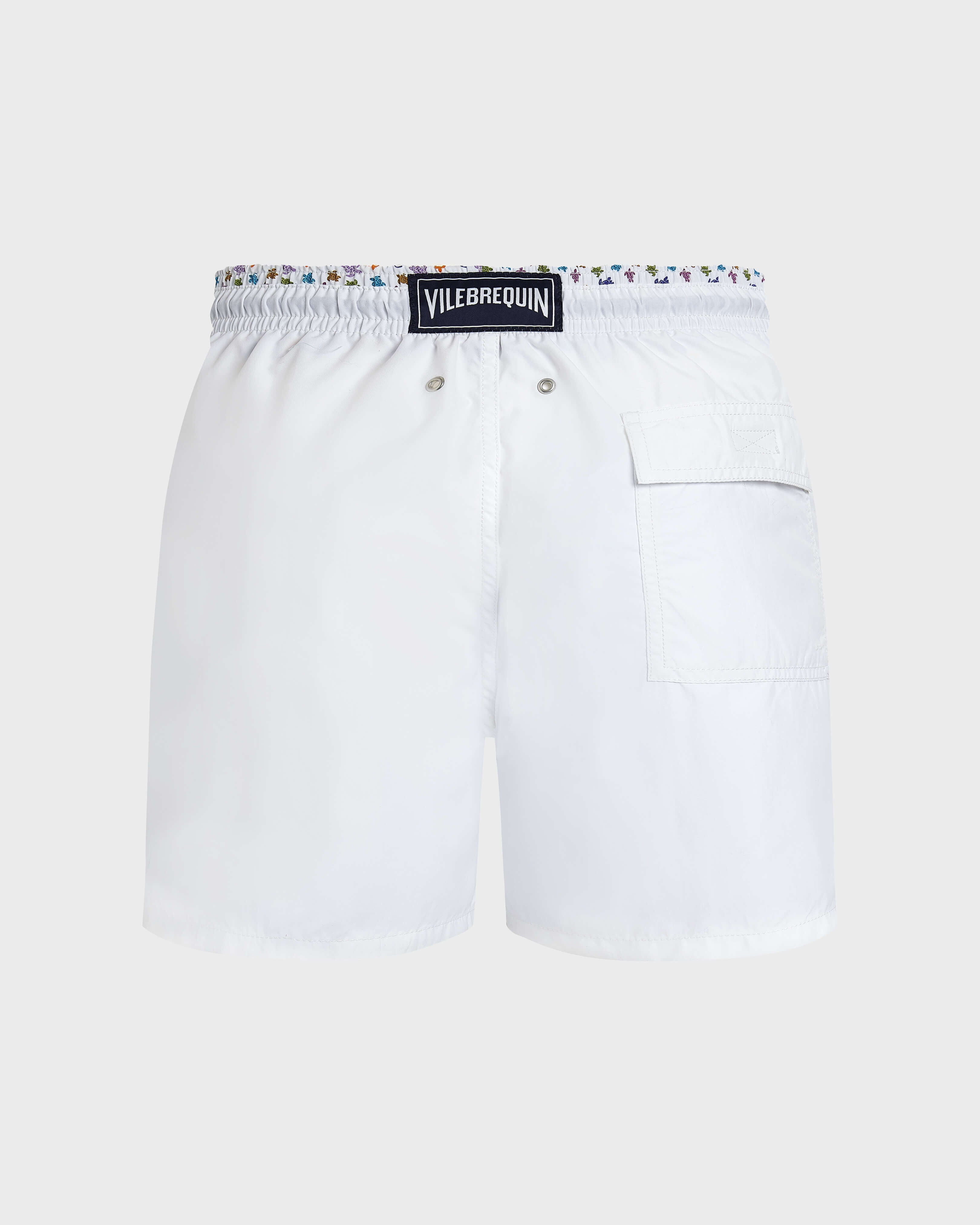 Swim Trunks Bicolor Micro Ronde des Tortues - White / Vilebrequin US