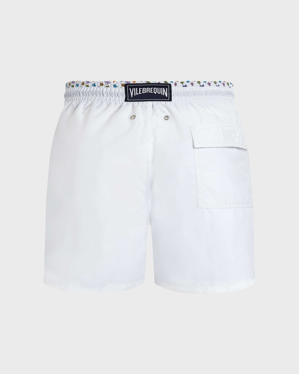 Swim Trunks Bicolor Micro Ronde des Tortues - White / Vilebrequin US