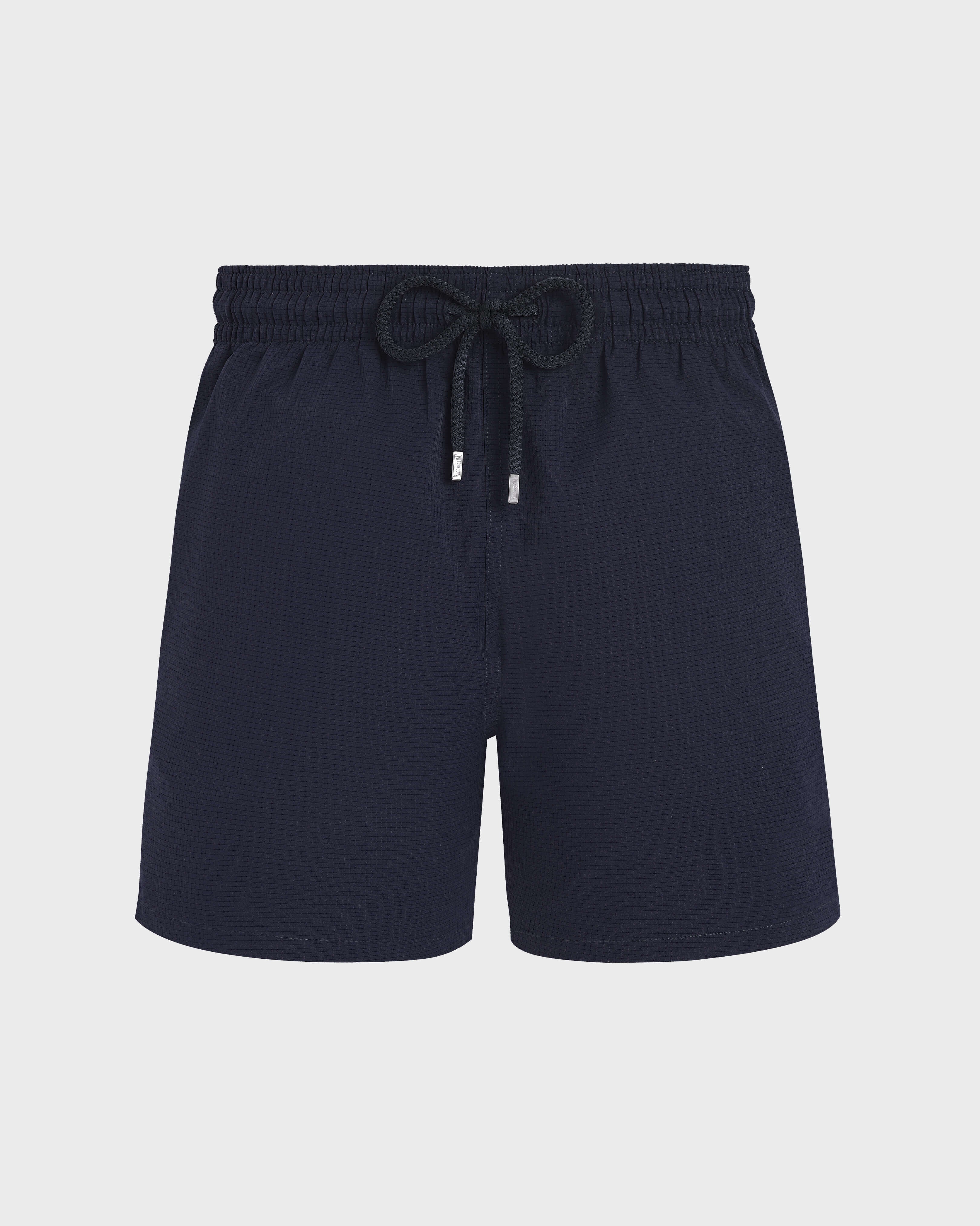 Micro-Perforated Ultra-Light and Packable Swim Trunks Solid - Blue Navy / Vilebrequin New