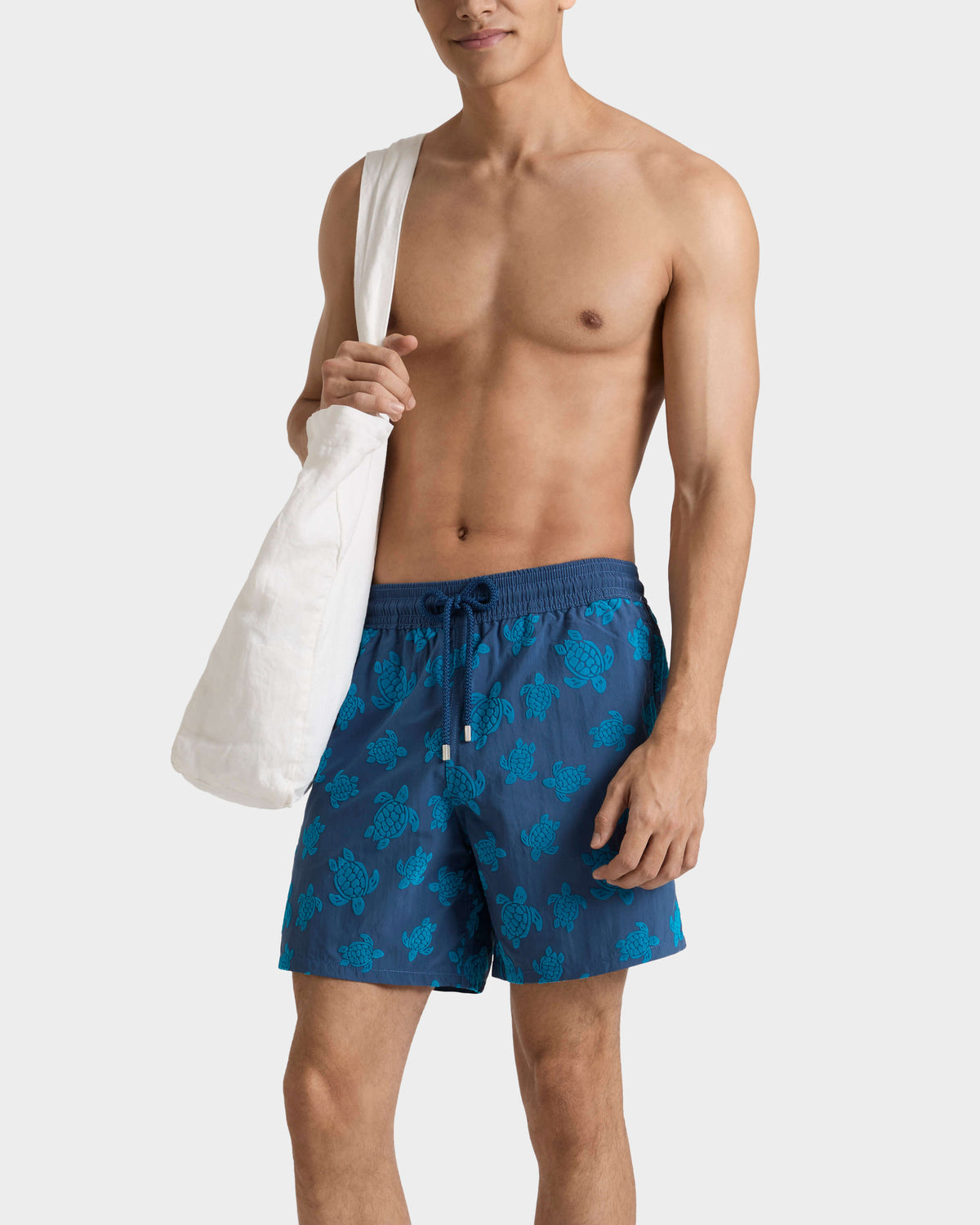 Swim Trunks Flocked Ronde des Tortues - Blue Evening / Vilebrequin Online