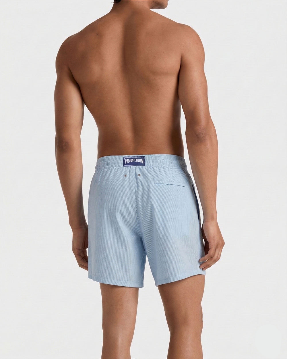 Ultrafine Wool Swim Shorts Micro Rayures Tailoring / Vilebrequin Sale