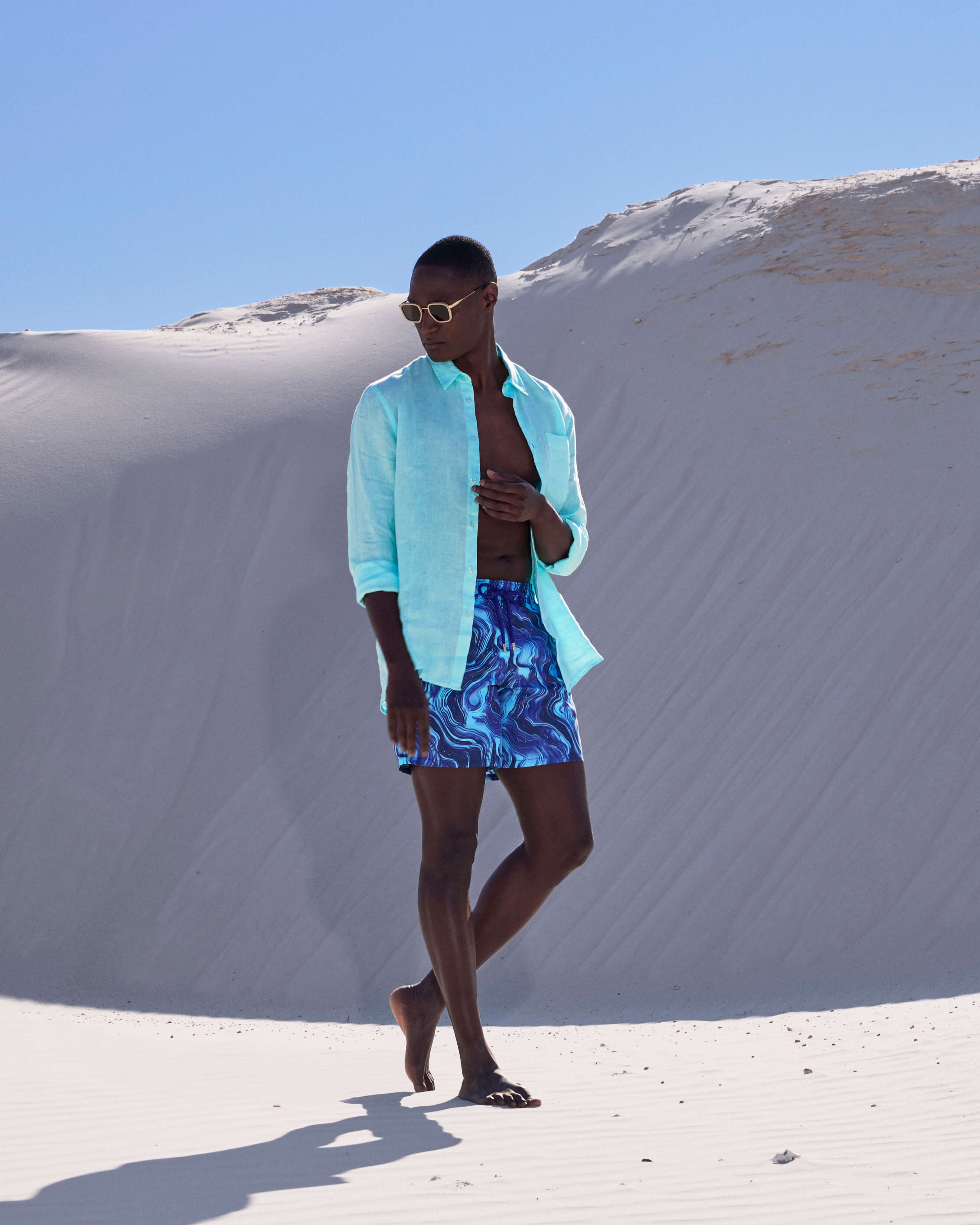 Swim Trunks Marble - Blue Versailles / Vilebrequin US