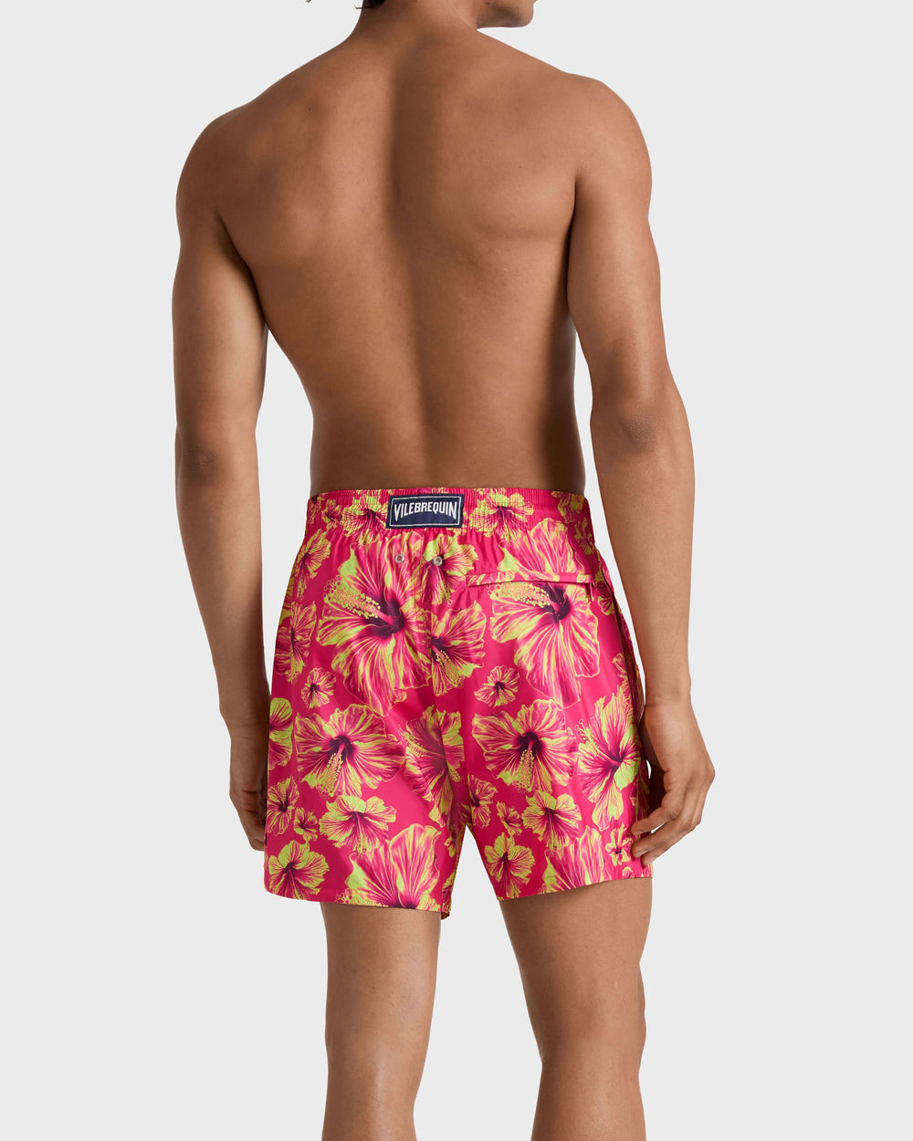 Ultra-light and packable Swim Trunks Macro Hibiscus - Pink Eclaireur / Vilebrequin Sale