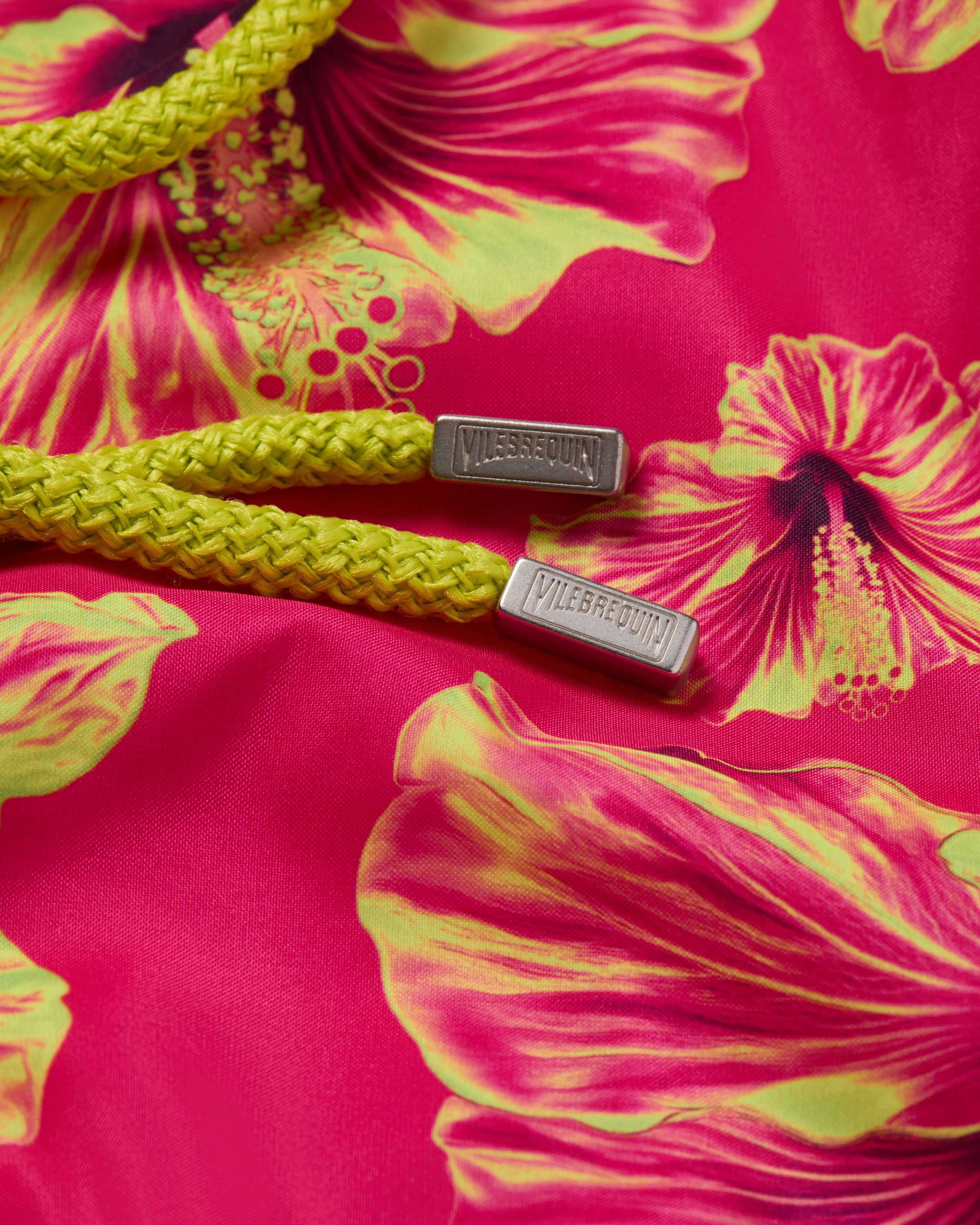 Ultra-light and packable Swim Trunks Macro Hibiscus - Pink Eclaireur / Vilebrequin Sale
