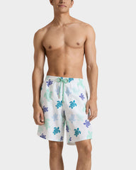 Long Swim Trunks Tortues Multicolores - White / Vilebrequin On sale