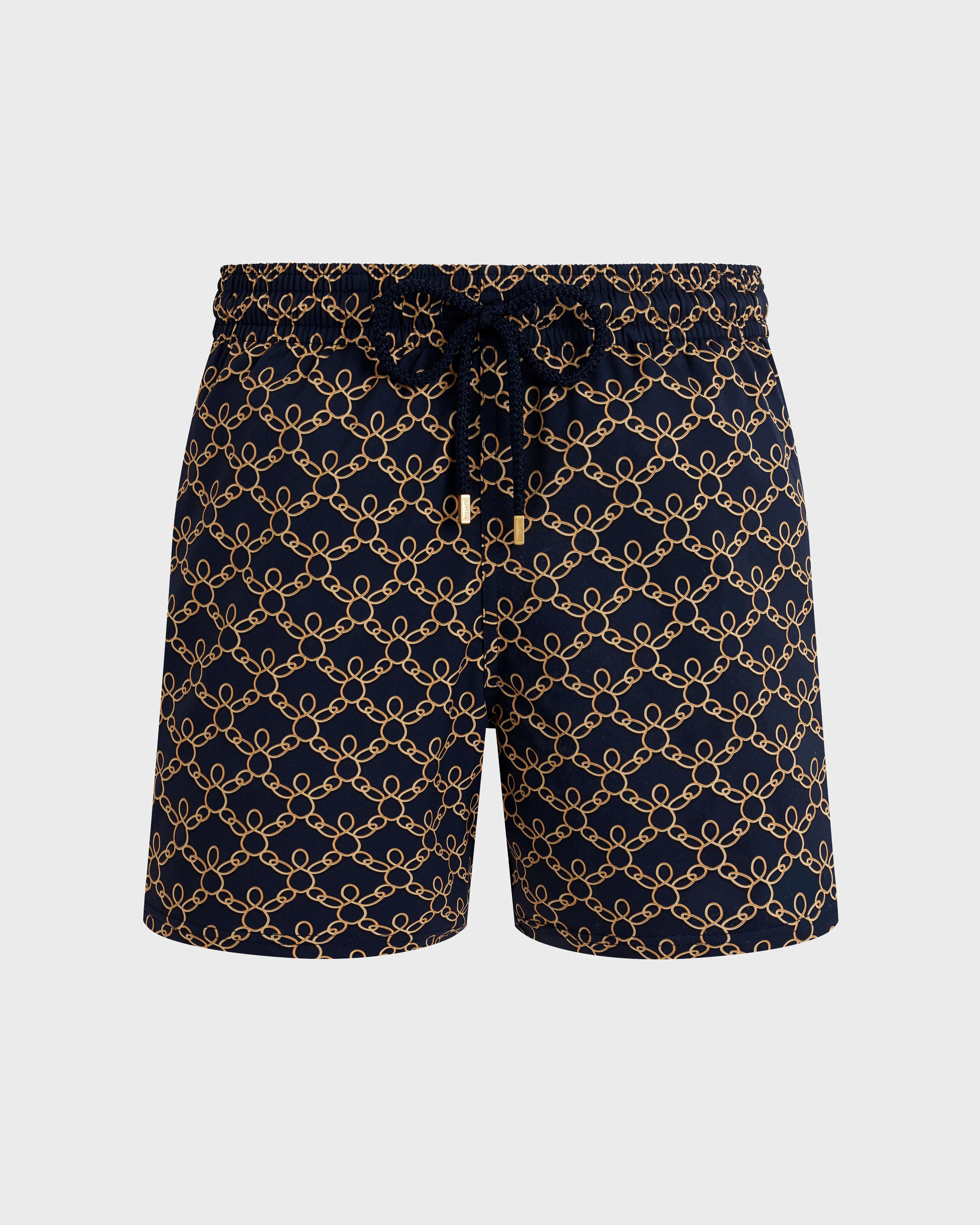 Stretch Short Swim Shorts Turtles Chains - Blue Navy / Vilebrequin Online