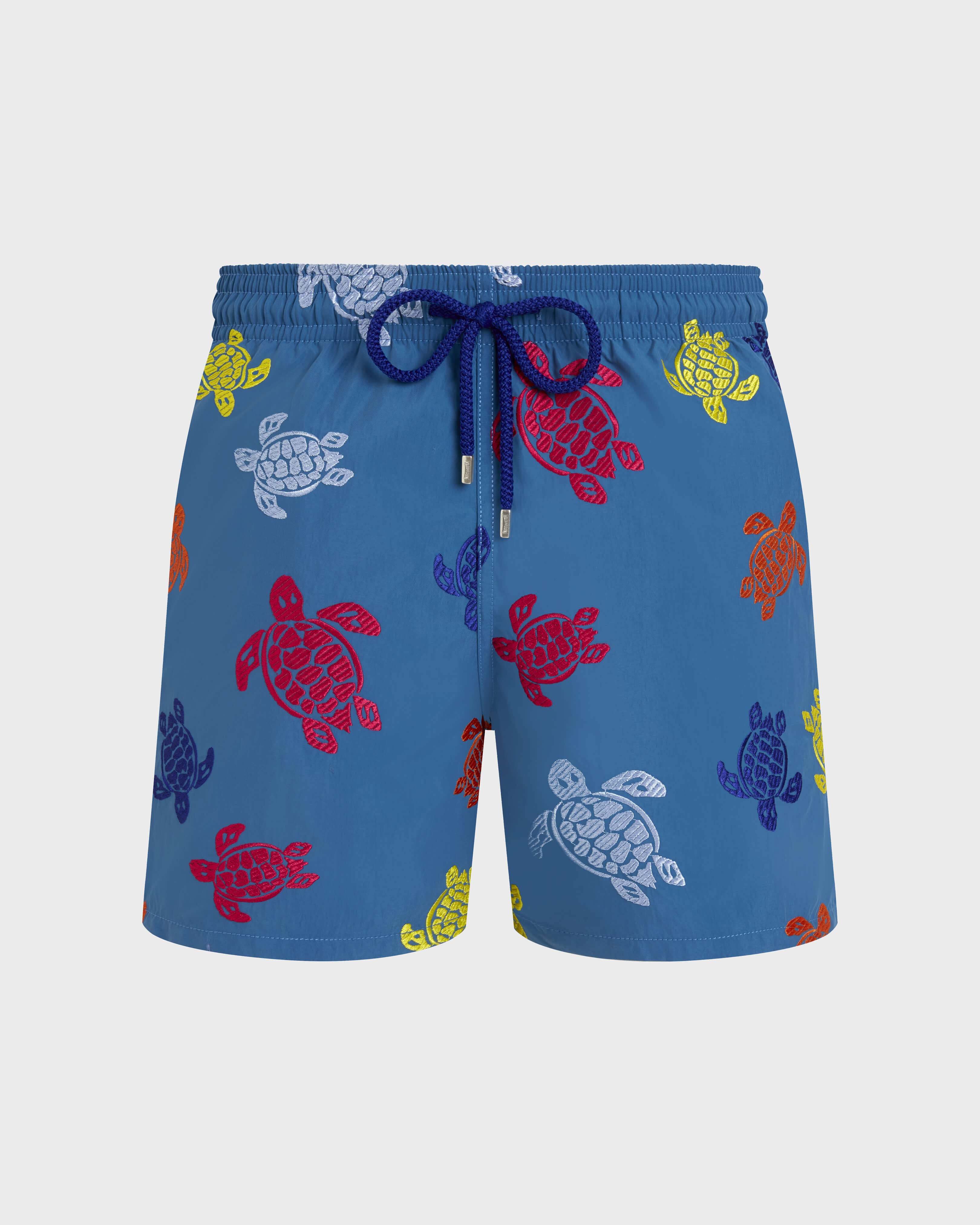 Embroidered Swim Trunks Ronde des Tortues - Limited Edition - Blue Calanque / Vilebrequin For sale