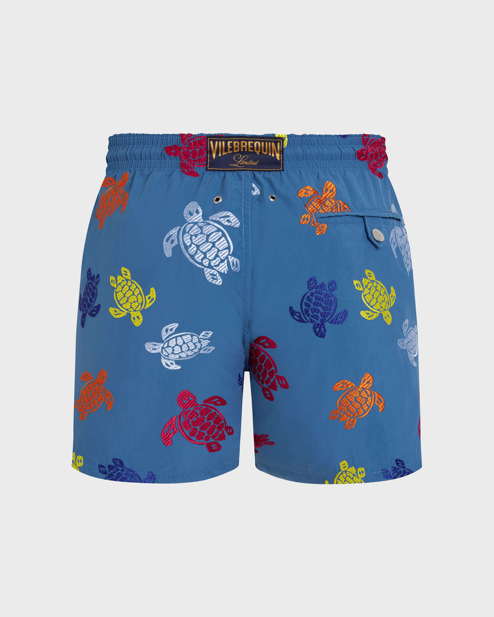 Embroidered Swim Trunks Ronde des Tortues - Limited Edition - Blue Calanque / Vilebrequin For sale