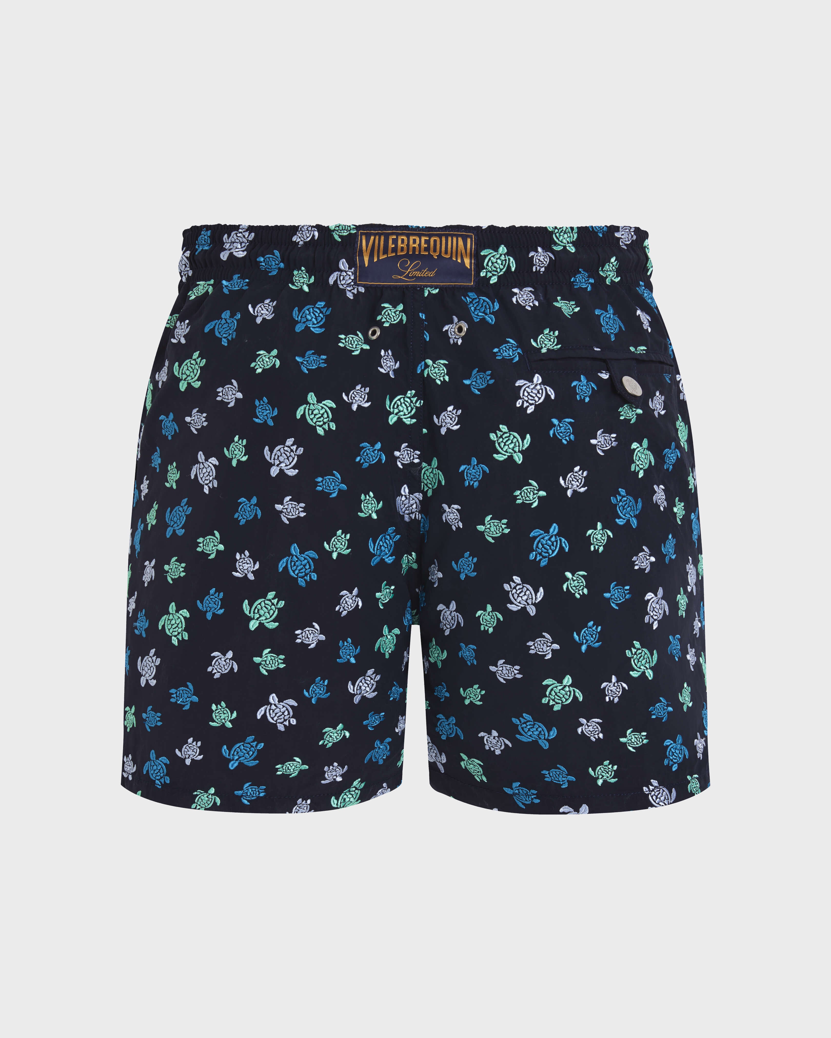 Embroidered Swim Trunks Micro Ronde des Tortues - Limited Edition - Blue Navy / Vilebrequin New