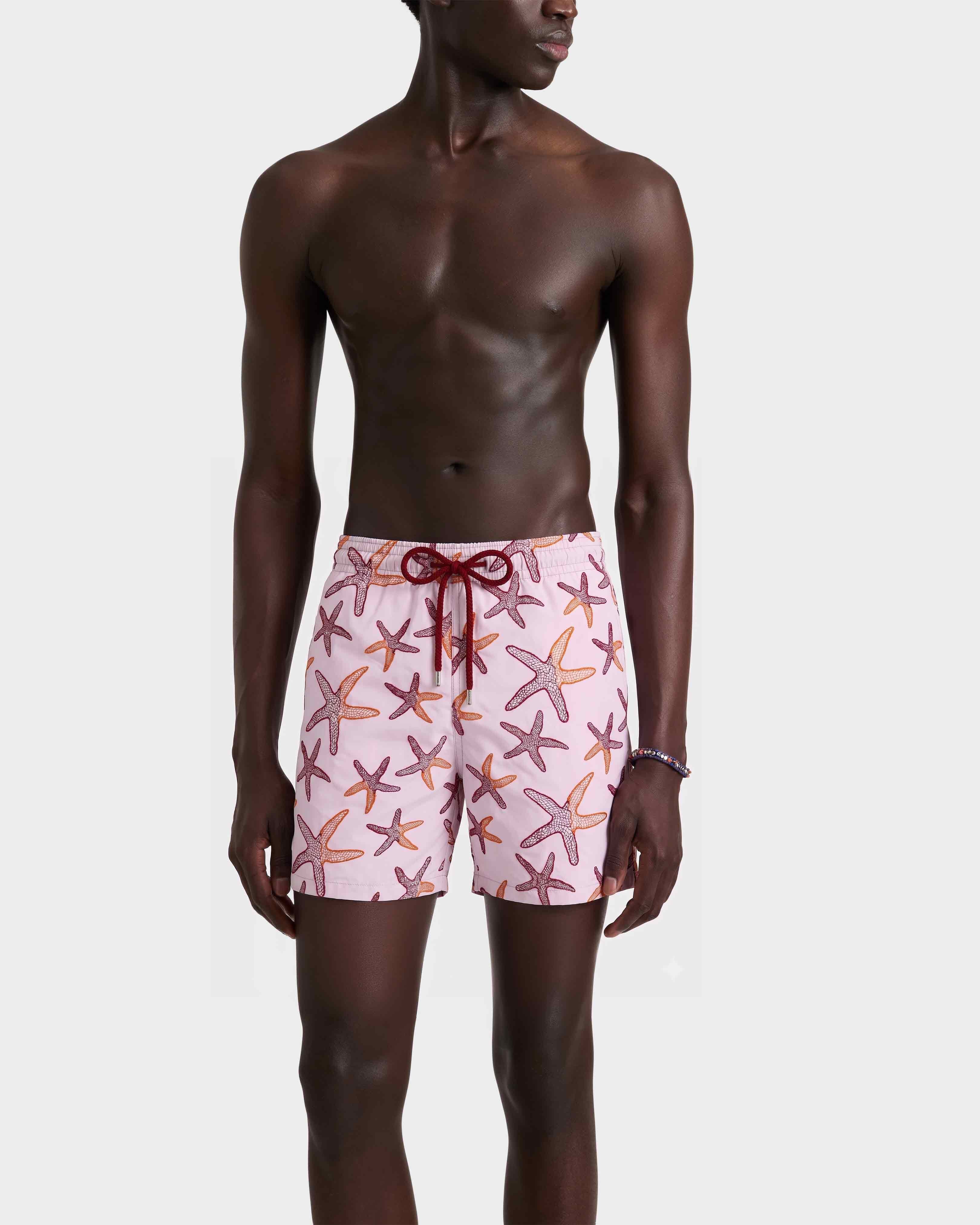 Swim shorts Embroidered Starfish - Petale / pink / Vilebrequin On sale