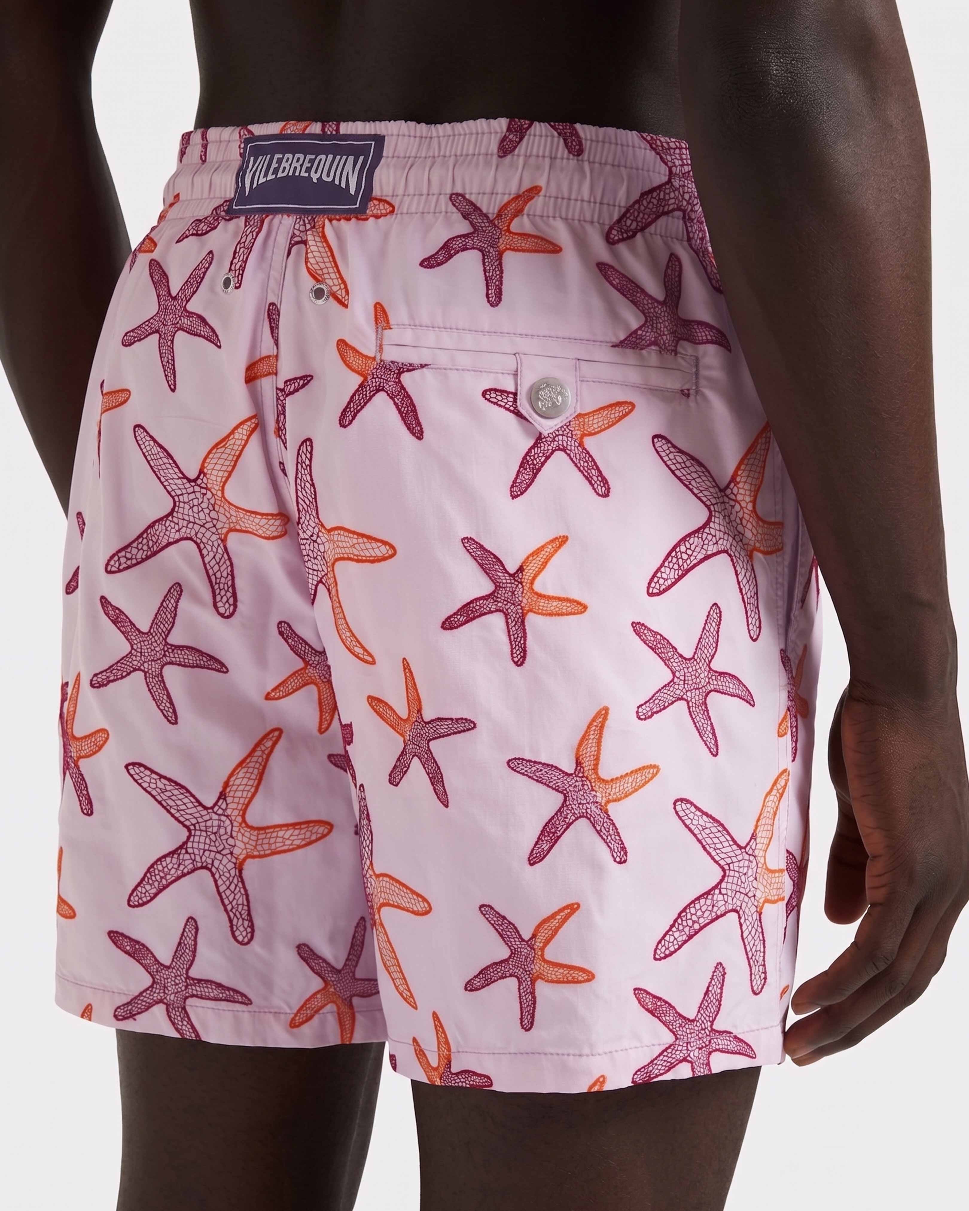 Swim shorts Embroidered Starfish - Petale / pink / Vilebrequin On sale