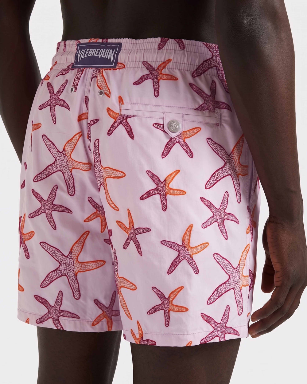 Swim shorts Embroidered Starfish - Petale / pink / Vilebrequin On sale