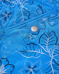 Embroidered Swim Trunks Island Flowers - Limited Edition - Blue Earthenware / Vilebrequin Discount
