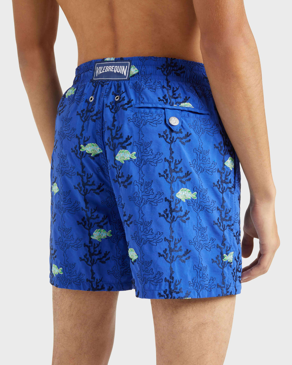 Swim shorts Embroidered Seaweed - Blue Marrakech / Vilebrequin US