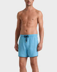 Linen Swim Trunks Solid - Blue Larimar / Vilebrequin Sale