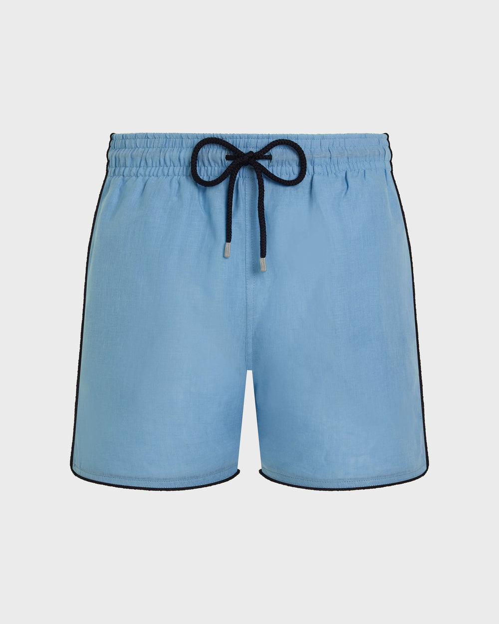 Linen Swim Trunks Solid - Blue Larimar / Vilebrequin Sale