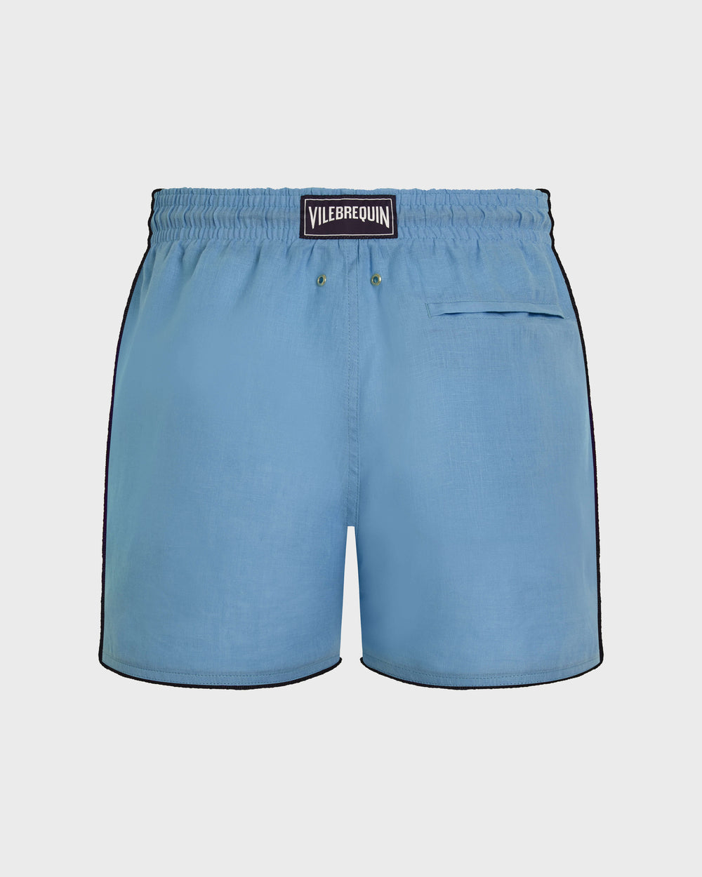 Linen Swim Trunks Solid - Blue Larimar / Vilebrequin Sale