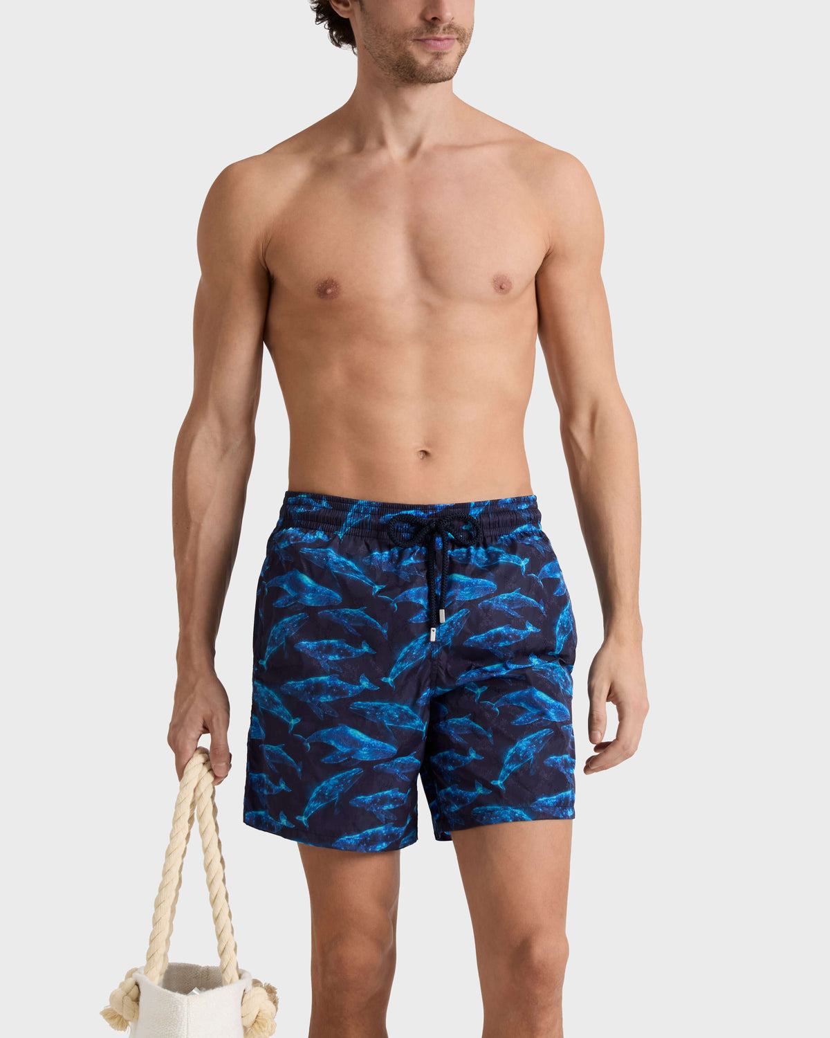 Swim Trunks Sparkling Whales - Blue Navy / Vilebrequin On sale