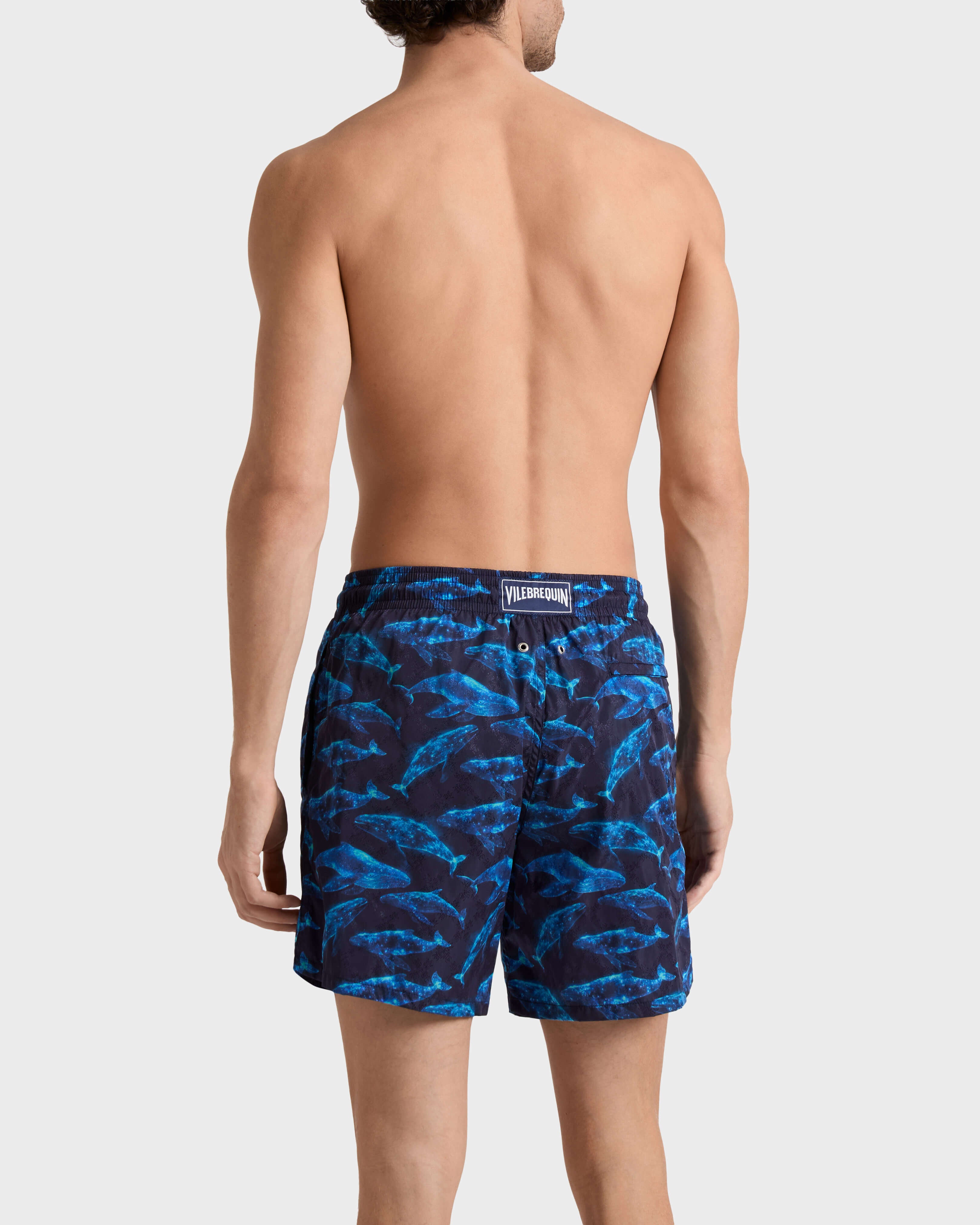 Swim Trunks Sparkling Whales - Blue Navy / Vilebrequin On sale