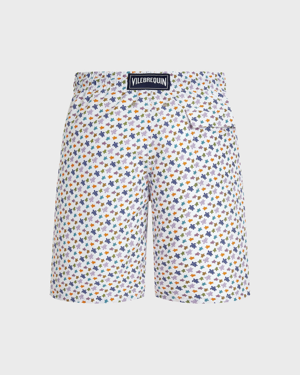 Long Swim Trunks Micro Ronde des Tortues - White / Vilebrequin For sale