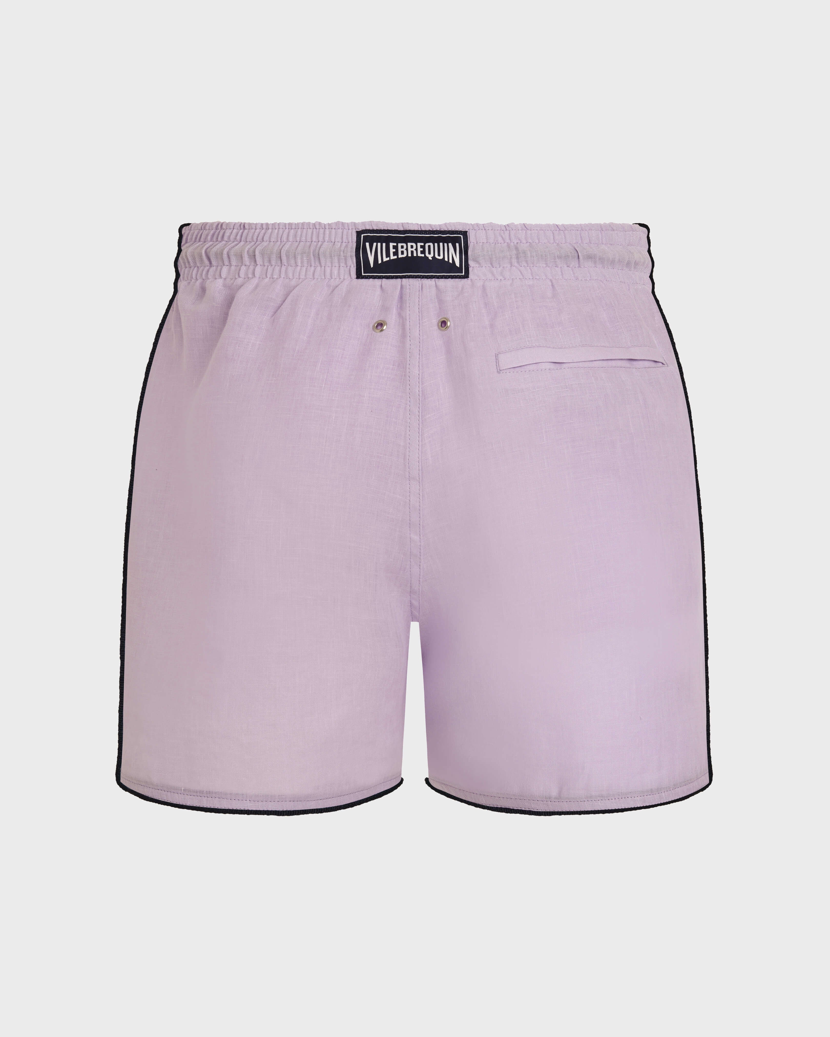 Linen Swim Trunks Solid - Purple Kunzite / Vilebrequin Outlet