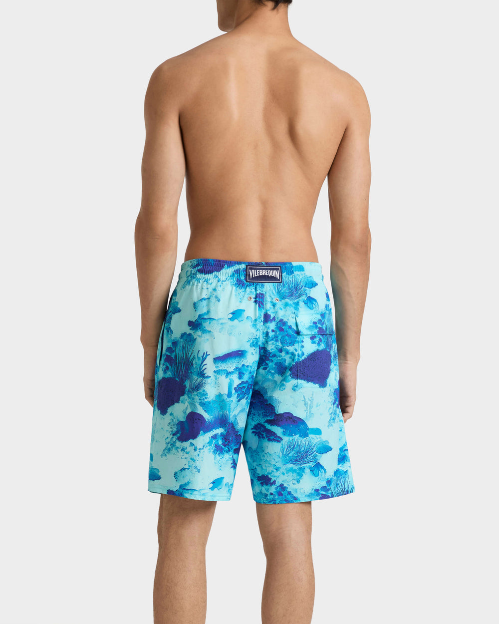 Long Stretch Swim Trunks Coral Reef - Blue Oxygene / Vilebrequin US