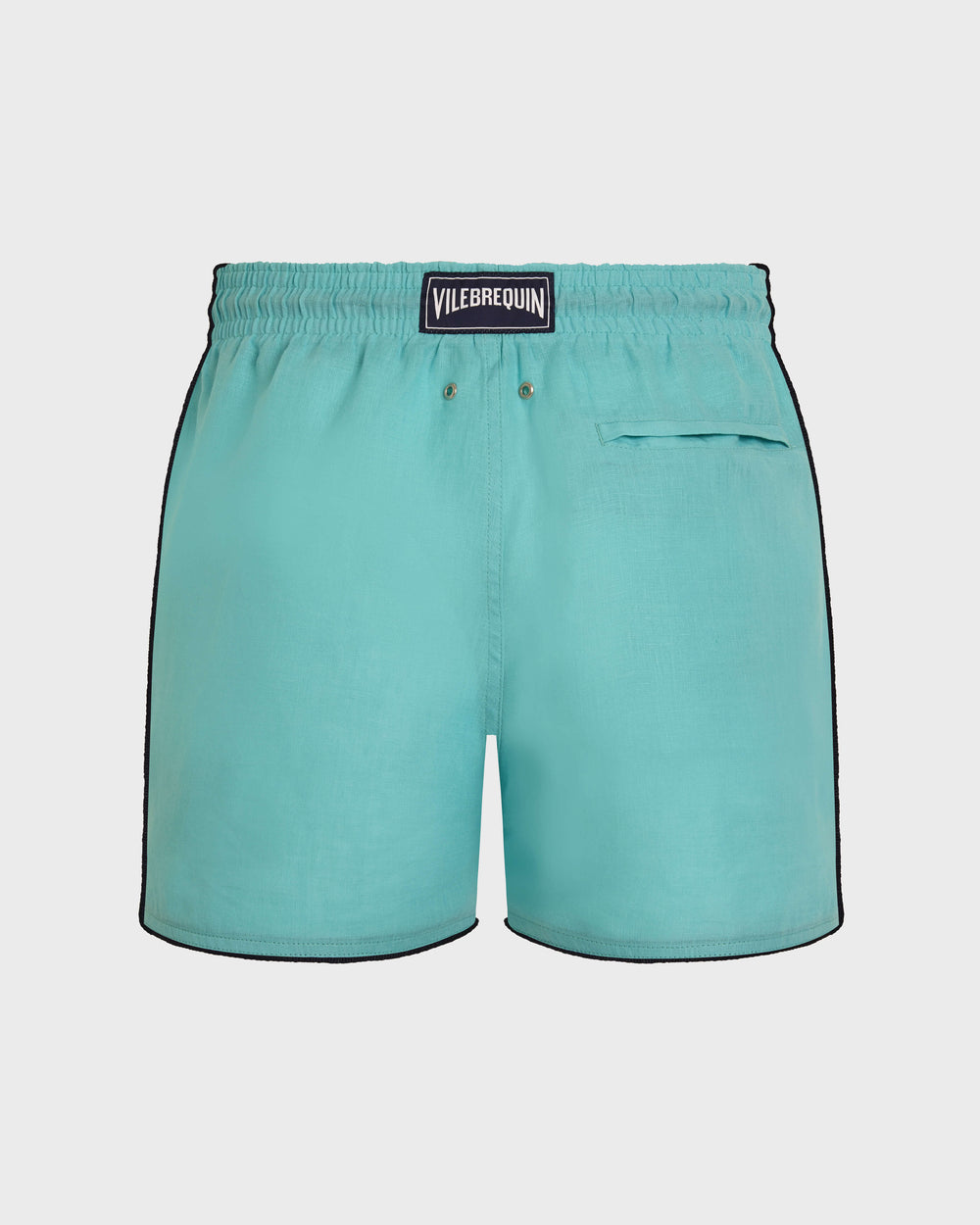 Linen Swim Trunks Solid - Green Aventurine / Vilebrequin Online