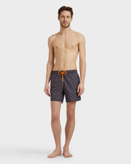 Swim Shorts Micro Ronde Des Tortues - Orange Vitamin / Vilebrequin New