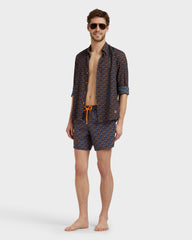 Swim Shorts Micro Ronde Des Tortues - Orange Vitamin / Vilebrequin New