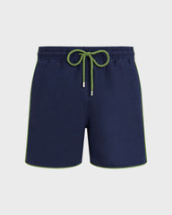 Linen Swim Shorts Solid - Blue Navy / Vilebrequin Sale