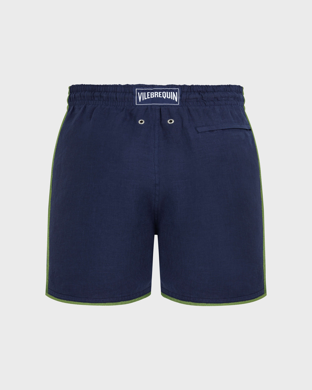 Linen Swim Shorts Solid - Blue Navy / Vilebrequin Sale