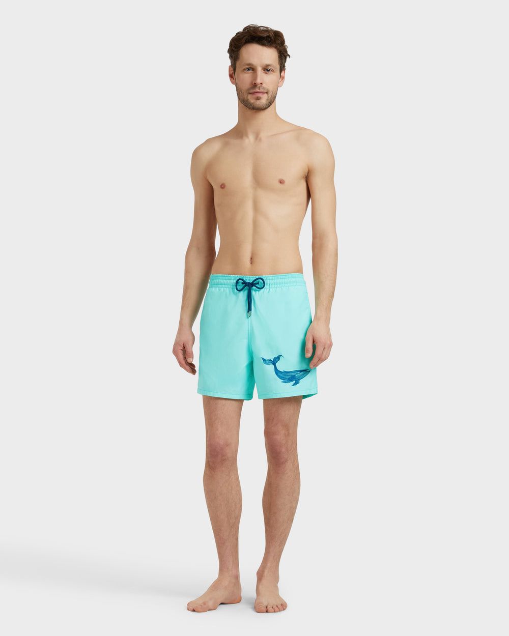 Swim Shorts Embroidered Whale - Blue note / Vilebrequin On sale