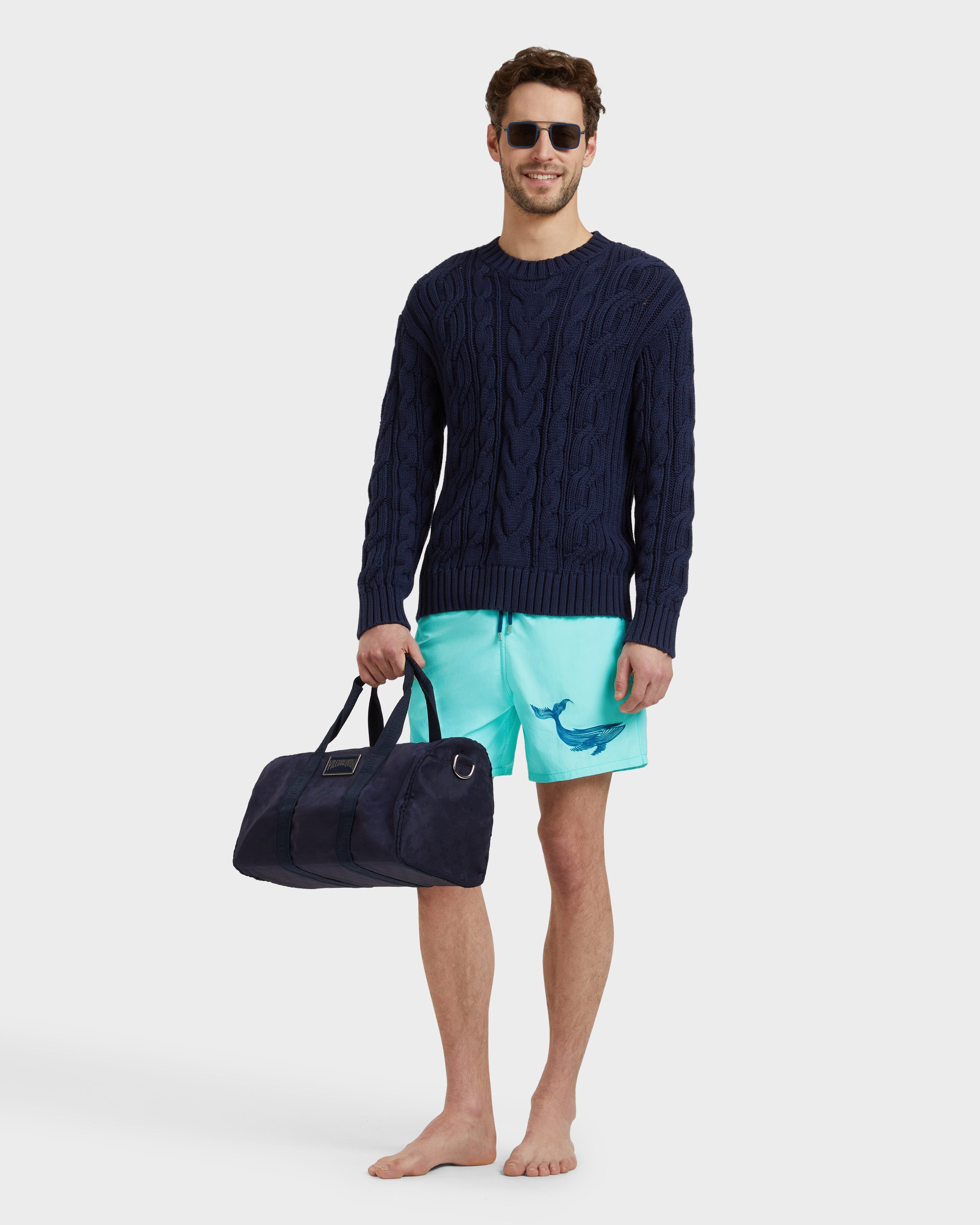 Swim Shorts Embroidered Whale - Blue note / Vilebrequin On sale