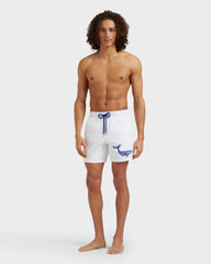 Swim Shorts Embroidered Whale - White / Vilebrequin For sale